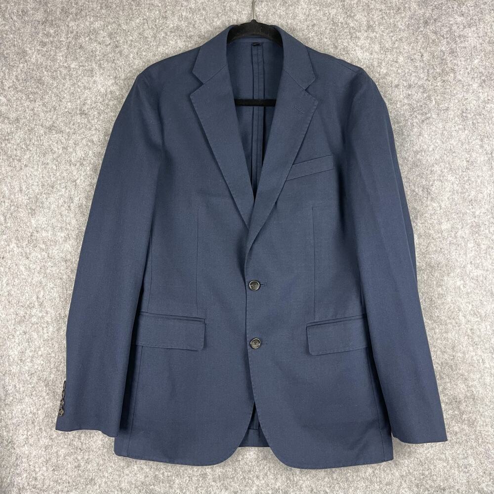 J Crew Ludlow Blazer Sport Coat Mens 36R Blue Slim Fit Unstructured Moon Fabric‎